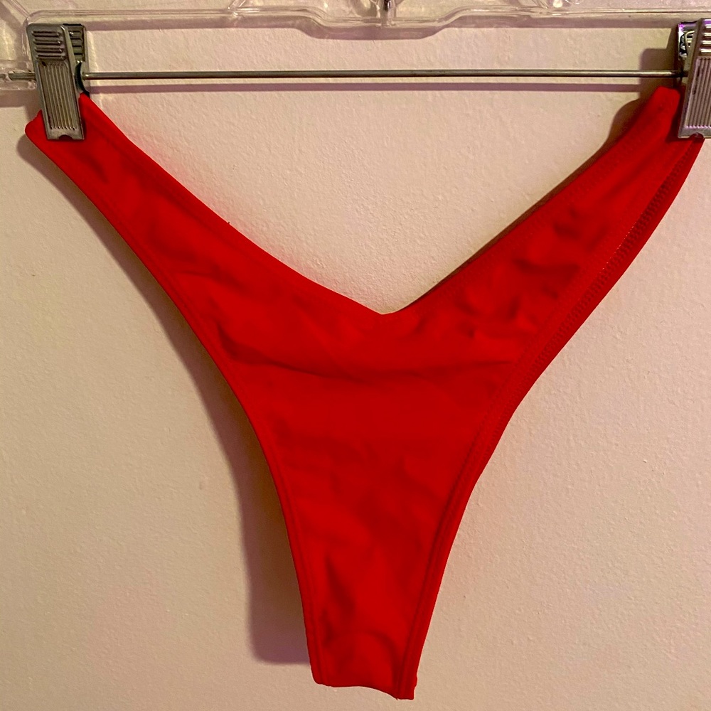 red shein bikini bottoms